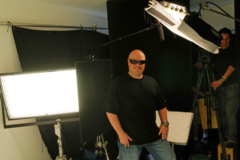 Behind the scenes, on-set of my filming for my appearance in a 12 month national PSA ad series for global charity work.