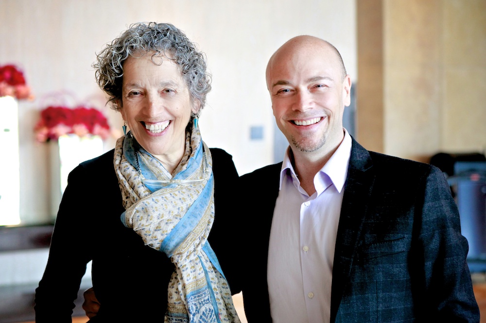 Bryant McGill and Ruth Messinger of American Jewish World Services Meeting to Discuss Peace and Social Change.